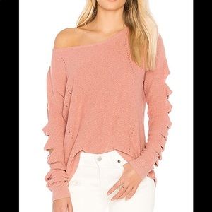 One Grey Day Pink Ryker Sweater